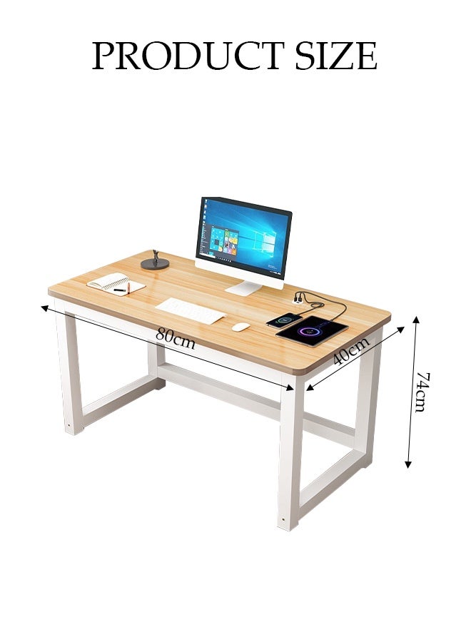 Spides Multipurpose Computer Desk Home Office Writing Study Desk Modern Simple Style Laptop Table Thickened Metal Leg Ergonomic Workstation Gaming Desk for Home Office Study for Bedroom Home Office Study - Image 3